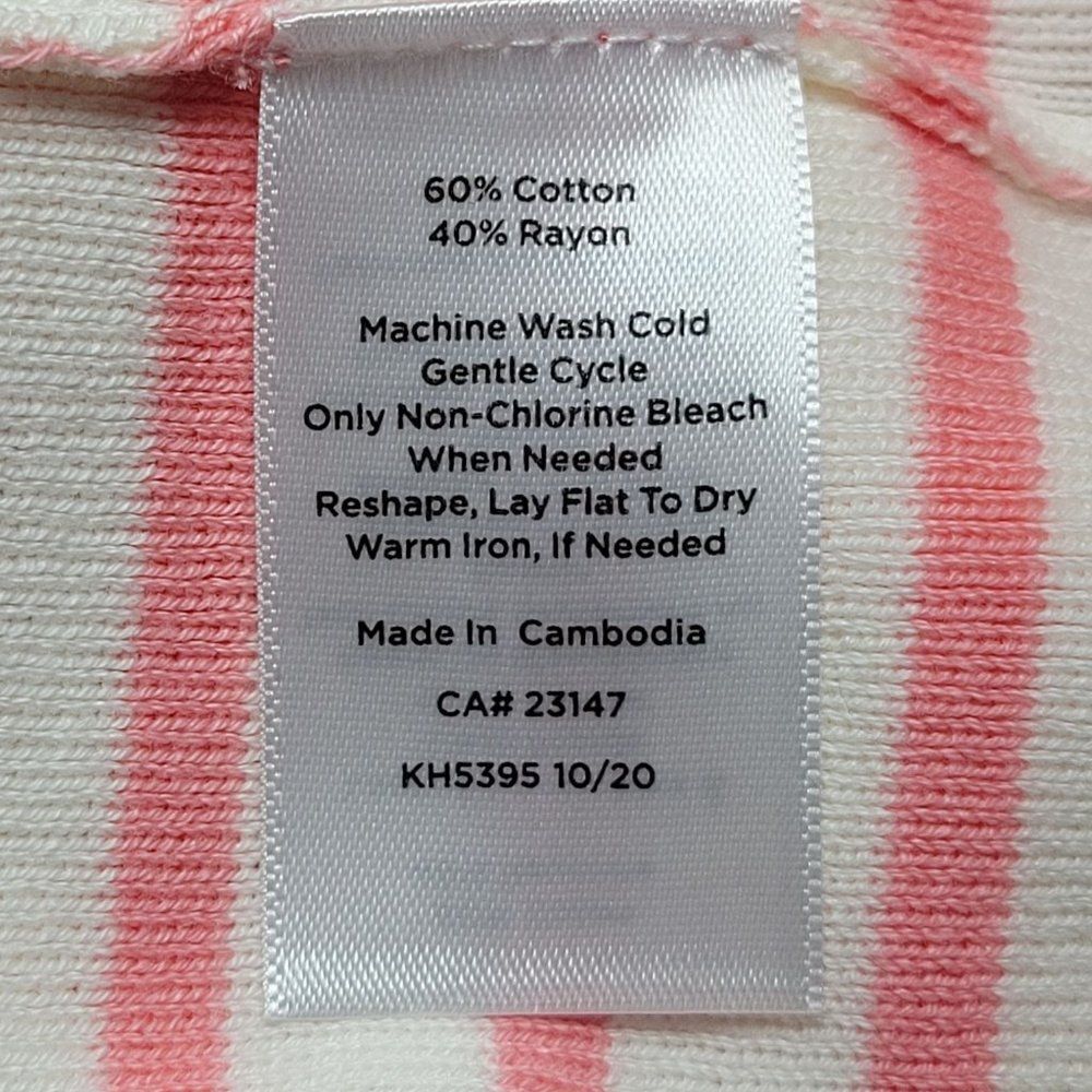 NWOT Talbots Stripe Short Sleeve Knit Top Sz LP - Picture 5 of 6